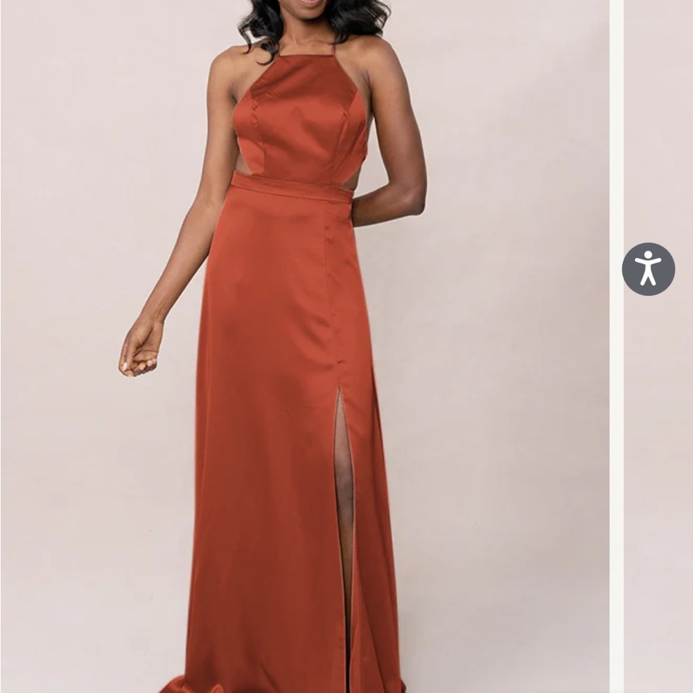 Revelry Rust Haven Satin Dress